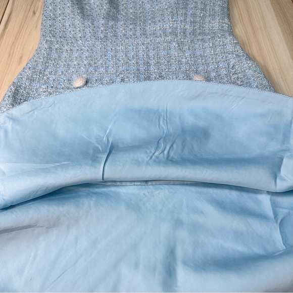 New Guess Women's Daphnee Metallic-Threaded Tweed Mini Dress Size Small - Picture 5 of 16